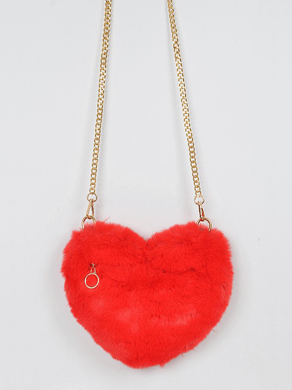 Bag Faux Fur Red Heart-hotRAGS.com