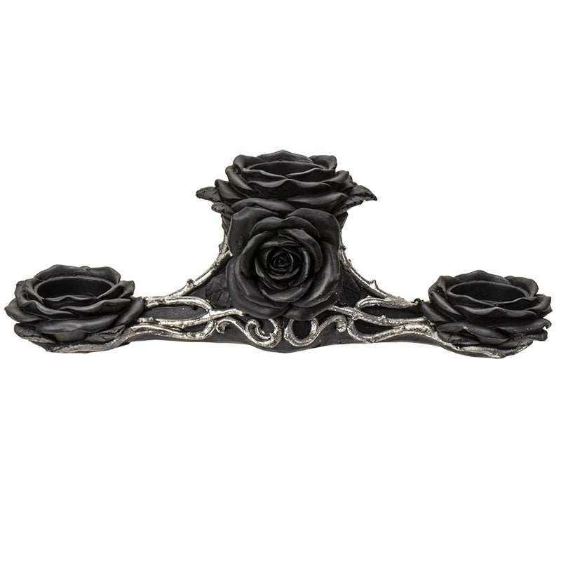 Candle Holder Black Rose Triple-hotRAGS.com