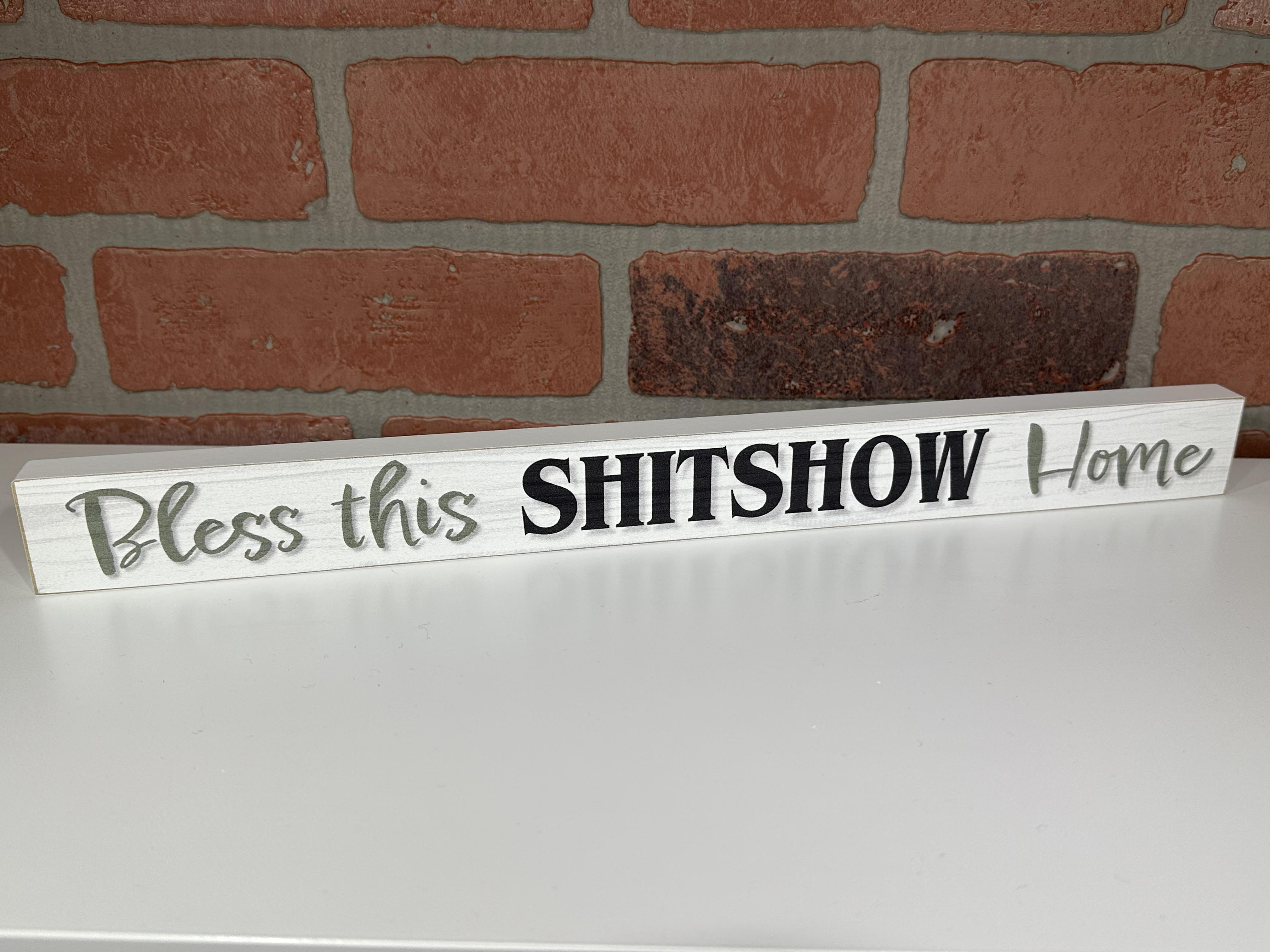 Bless This Shitshow Home Wooden Sign-hotRAGS.com