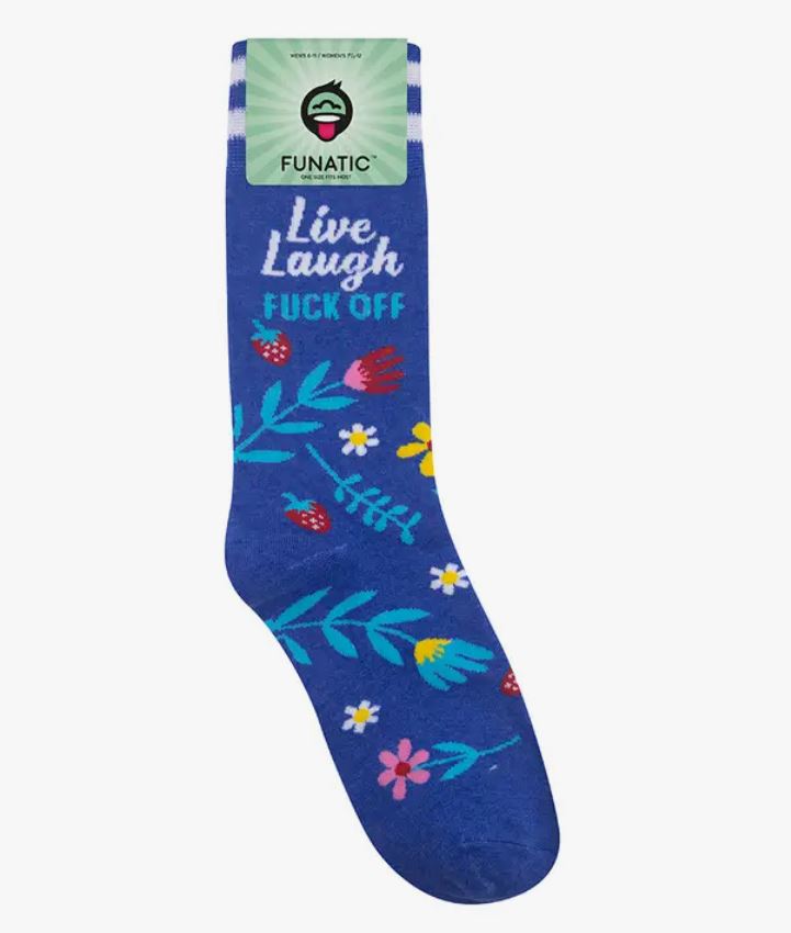 Live, Laugh, Fuck Off Socks-hotRAGS.com