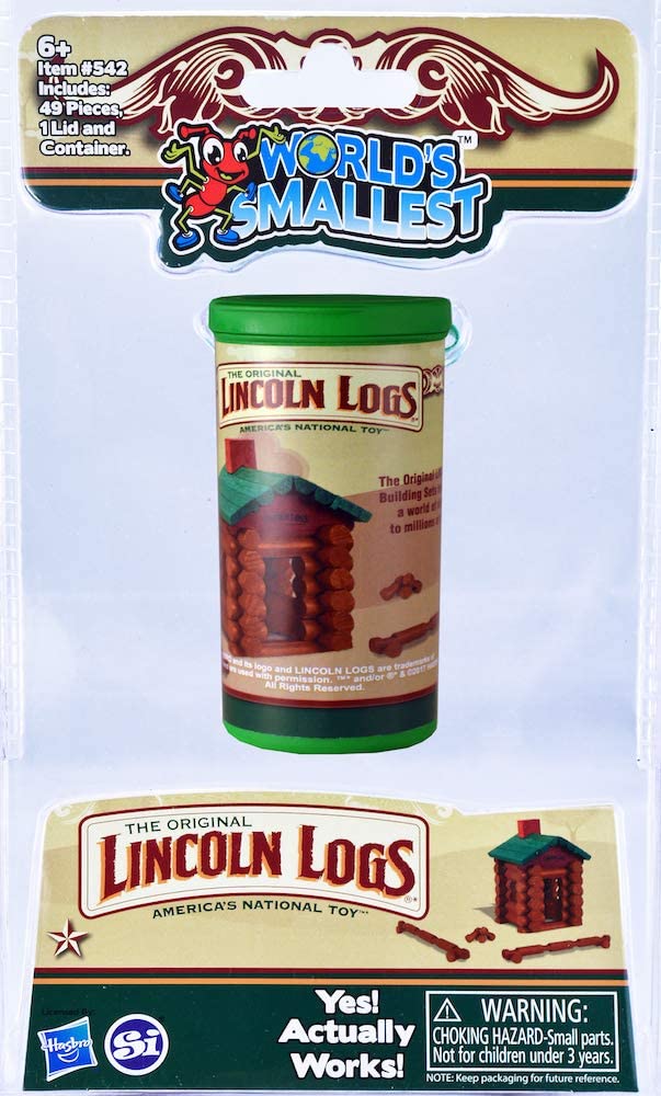 Toy World's Smallest Toy -  Lincoln Logs-hotRAGS.com