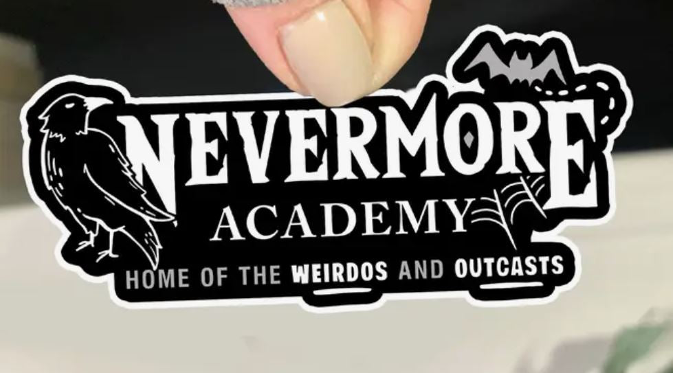 Nevermore Academy Sticker, WATERPROOF Raven Decal-hotRAGS.com