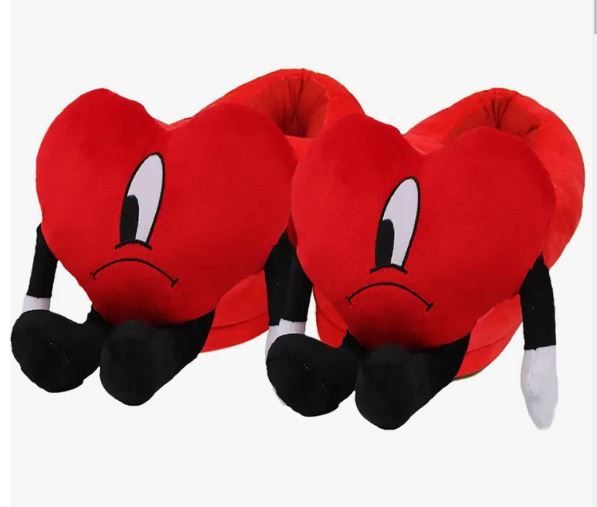 Heart Bad Bunny Slippers-hotRAGS.com