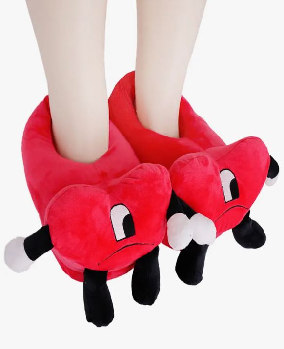 Heart Bad Bunny Slippers-hotRAGS.com