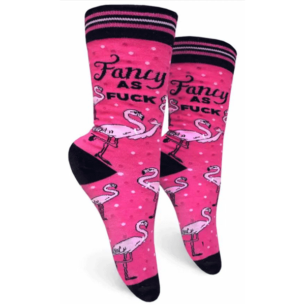 Socks Fancy As Fuck Flamingoes-hotRAGS.com