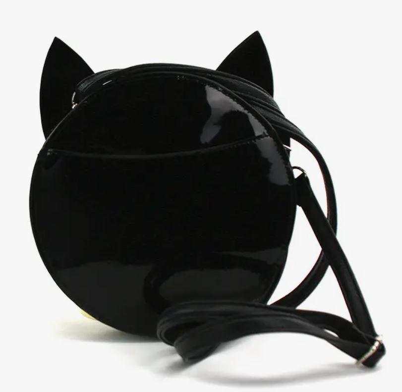Bag - Mystical Black Cat Face Crossbody Bag-hotRAGS.com