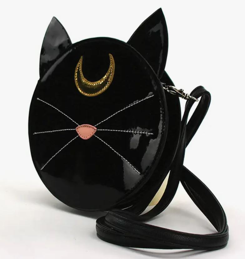 Mystical Black Cat Face Crossbody Bag-hotRAGS.com
