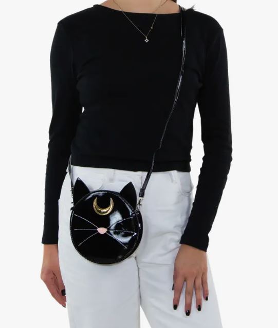 Mystical Black Cat Face Crossbody Bag-hotRAGS.com