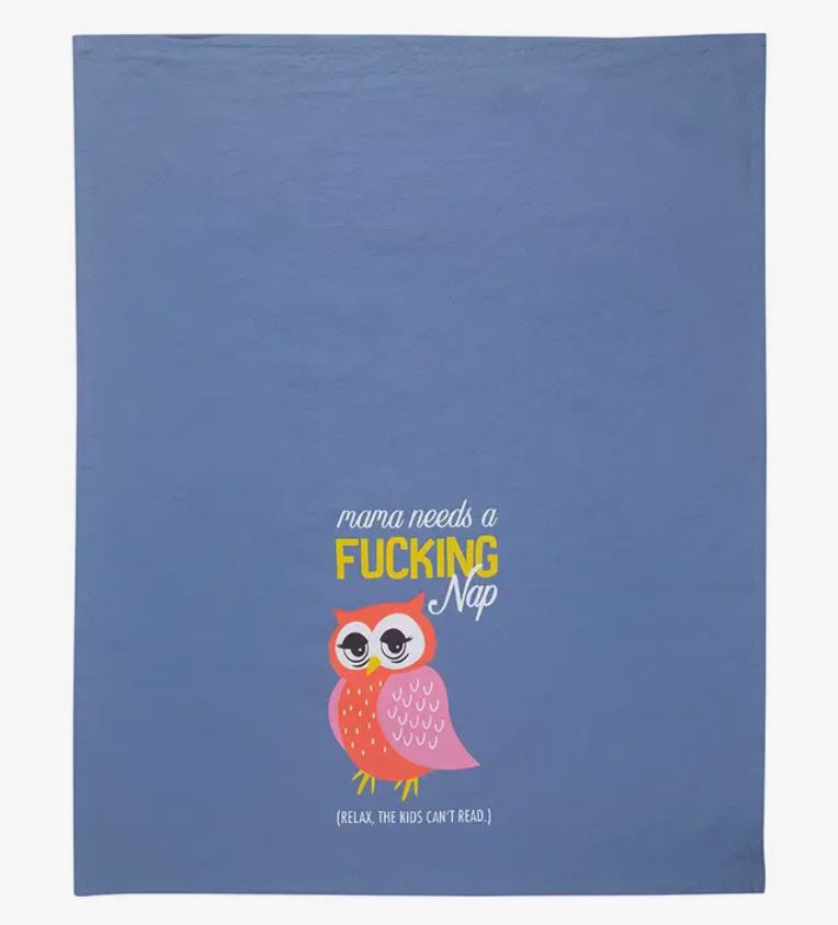 Mama Needs A Fucking Nap (Relax, The Kids Can't Read.) Tea Towel-hotRAGS.com