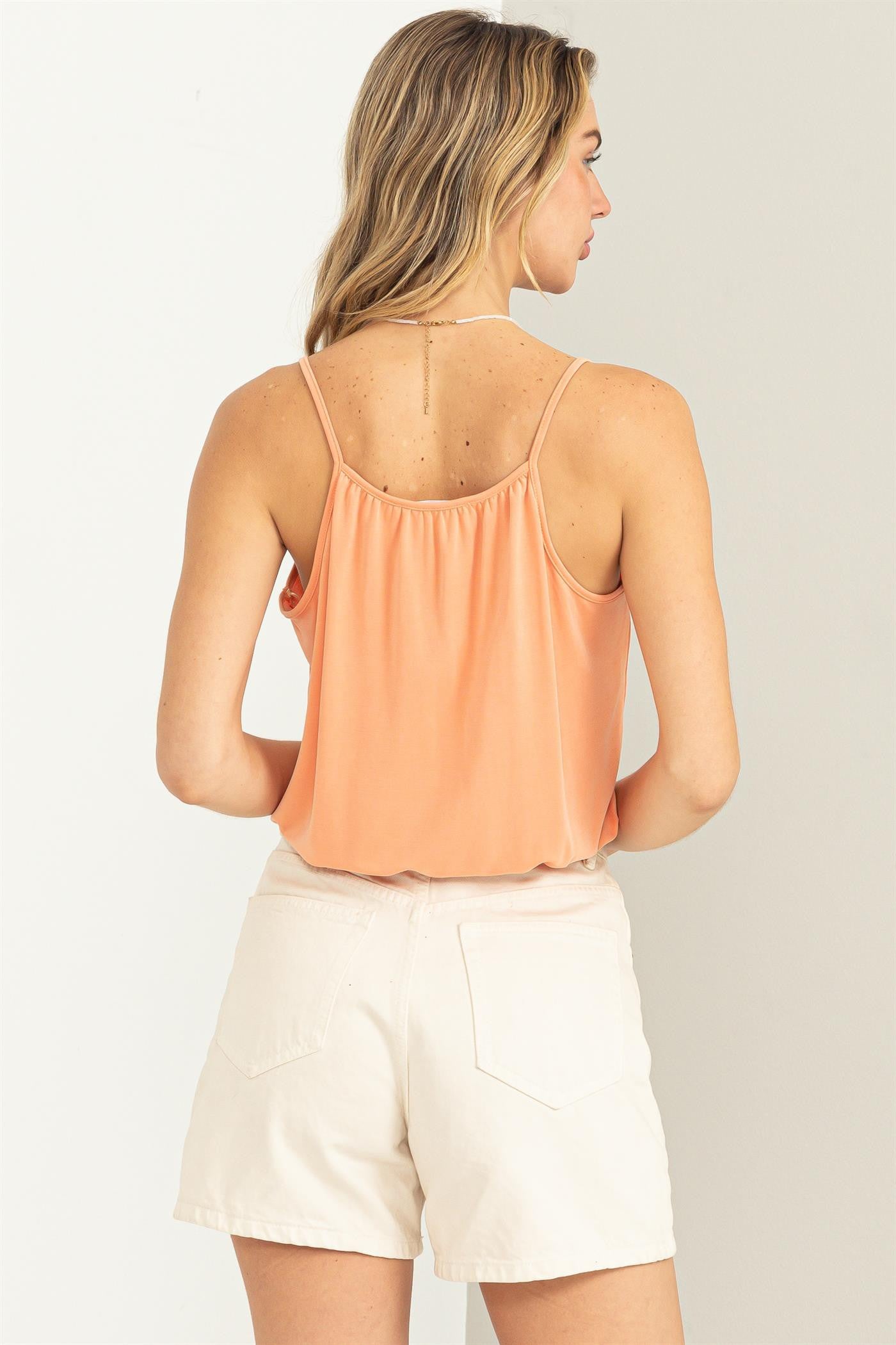 Elastic Bottom Jr Cami Tank Top