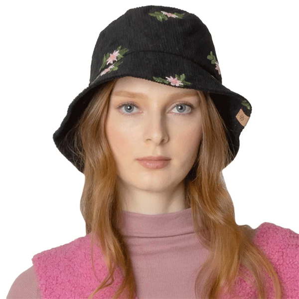 Hat Bucket Corduroy Floral-hotRAGS.com