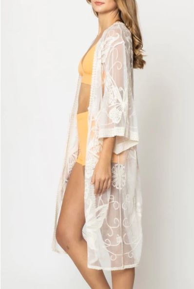 Cardigan Butterfly Lace Ivory-hotRAGS.com