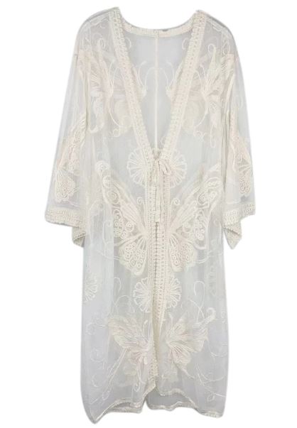 Cardigan Butterfly Lace Ivory-hotRAGS.com