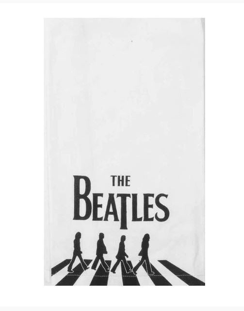 Beatles Abbey Road White Tea Towel-hotRAGS.com