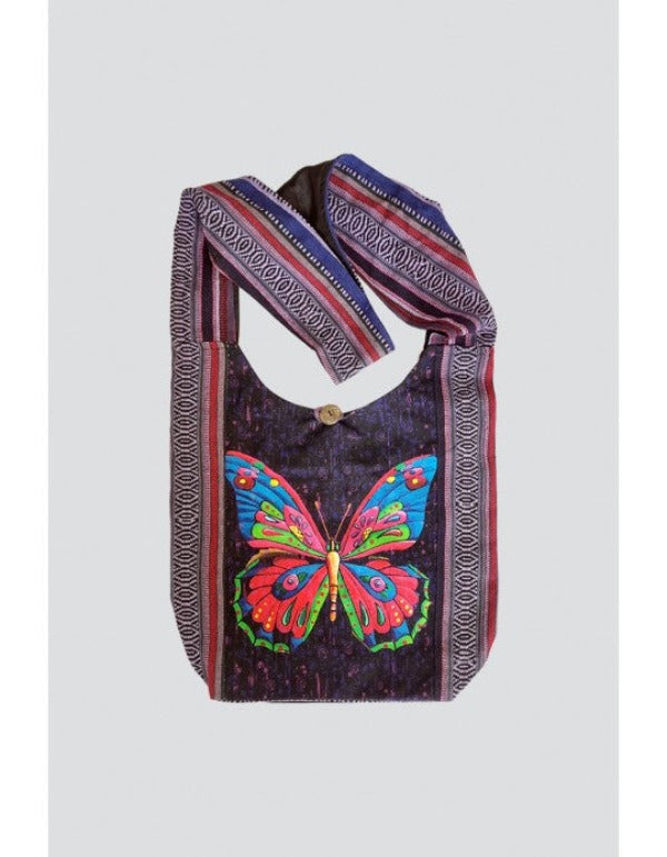 Cotton Butterly Print Hobo Bag-hotRAGS.com