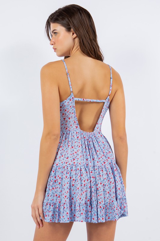 Dress Mini Flower Open Back-hotRAGS.com