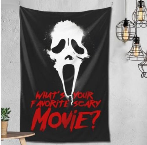 Ghostface What's Your Favorite Scary Movie Tapestry-hotRAGS.com