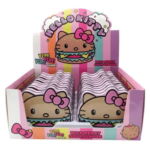 Hello Kitty Yum Yum Yum Burger Wild Berry Sour Flavor Candy Tin-hotRAGS.com