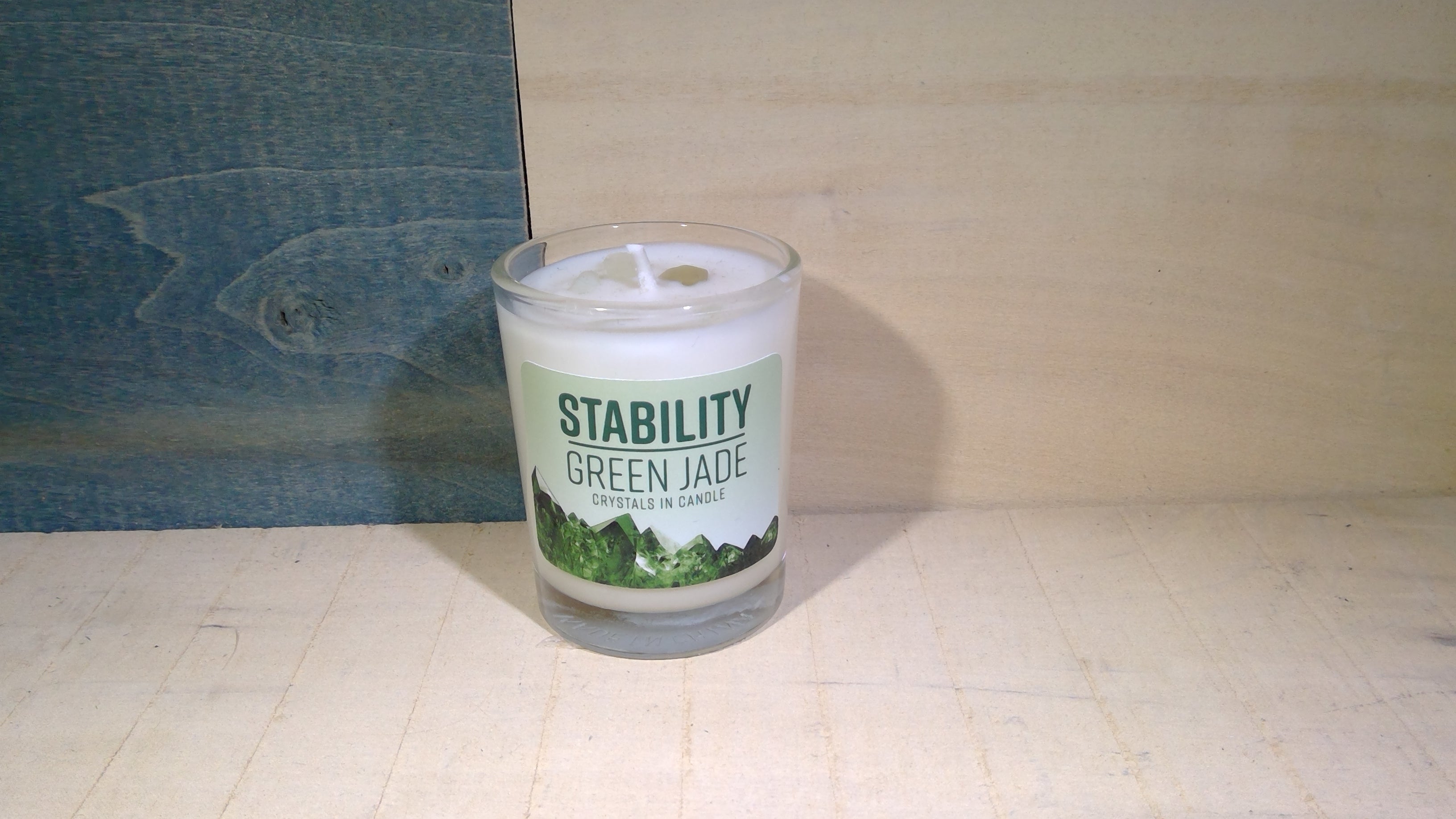 Candle Stability Energy Stone Green Jade-hotRAGS.com