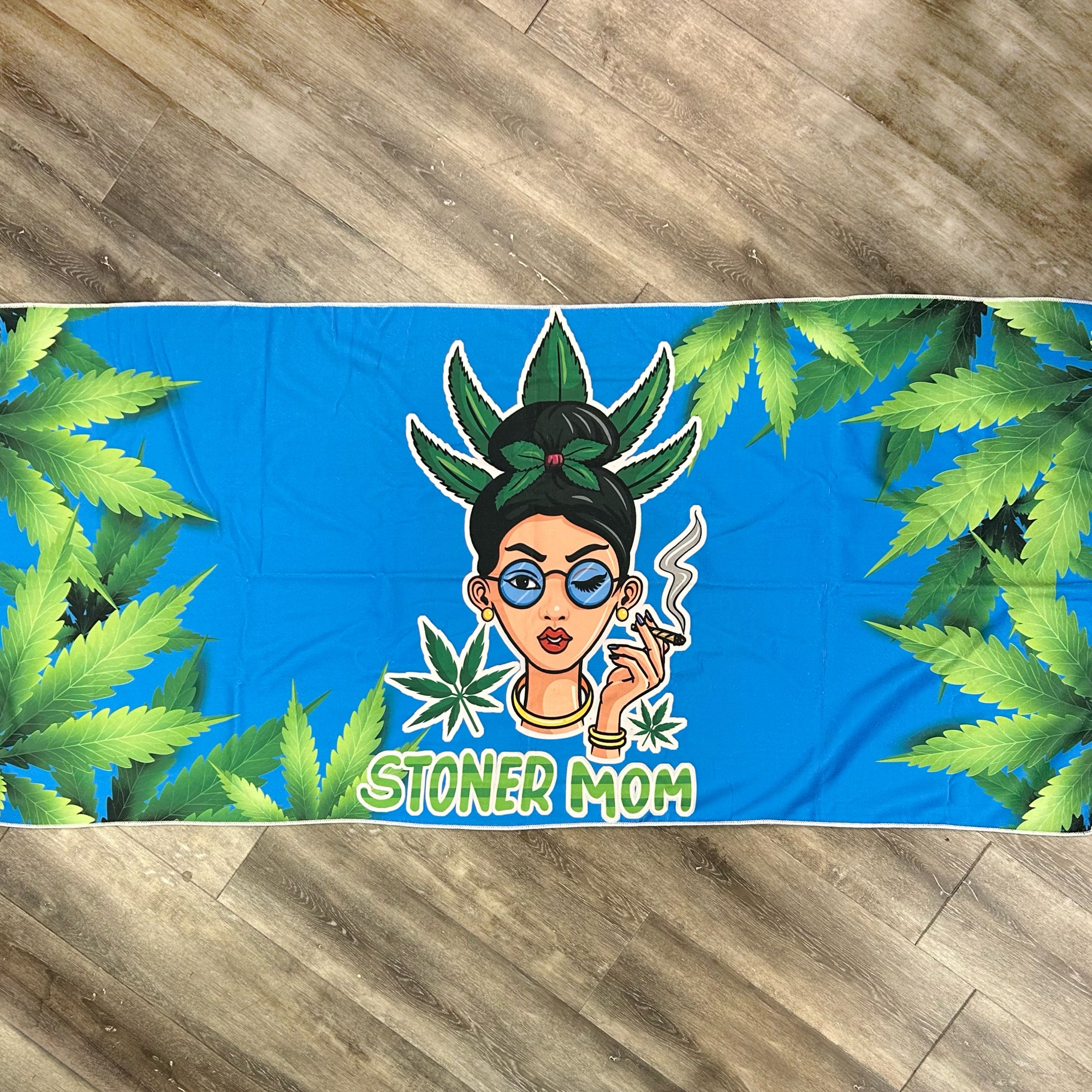 Stoner Mom Beach Towel-hotRAGS.com