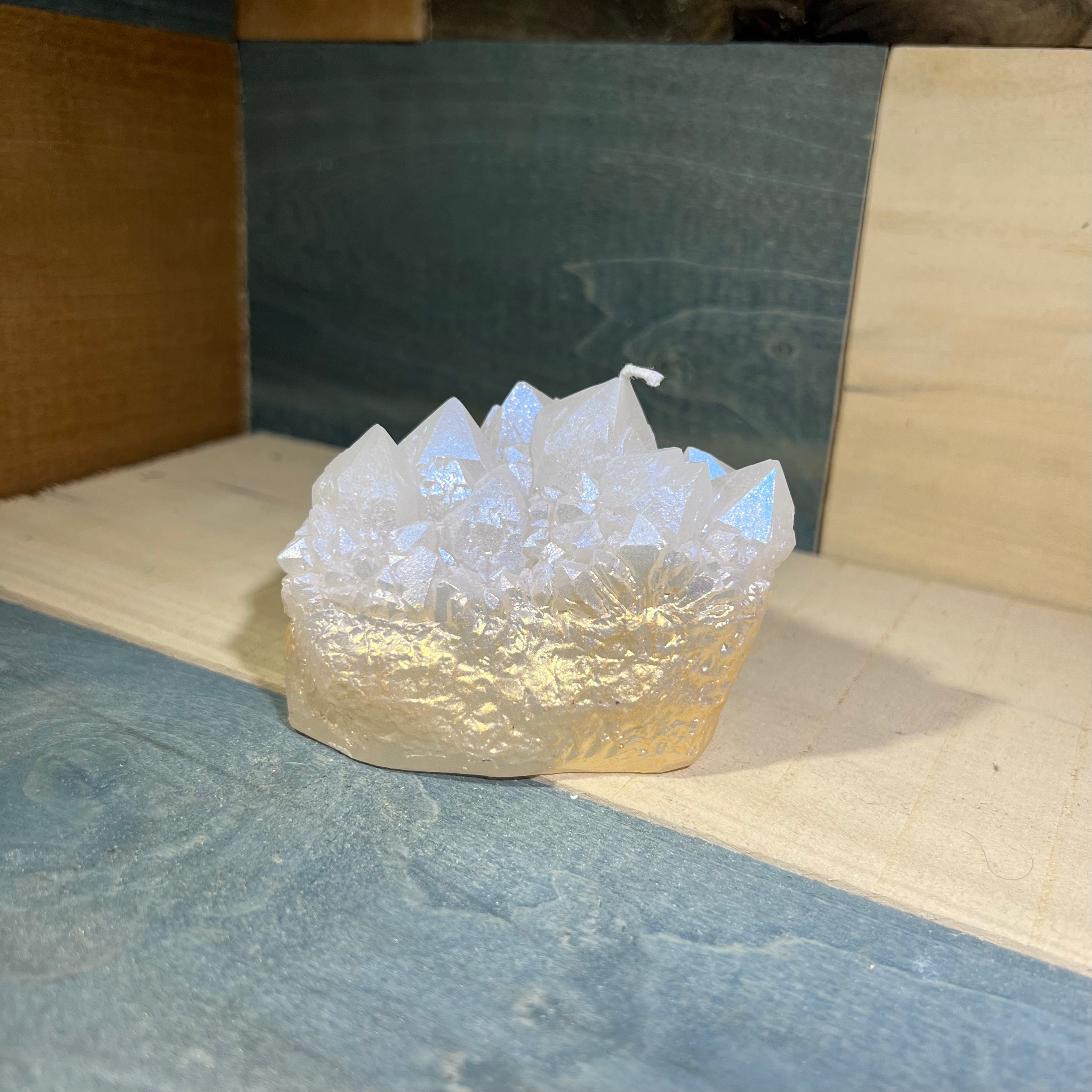 Candle Crystal Quartz Gld Dip-hotRAGS.com
