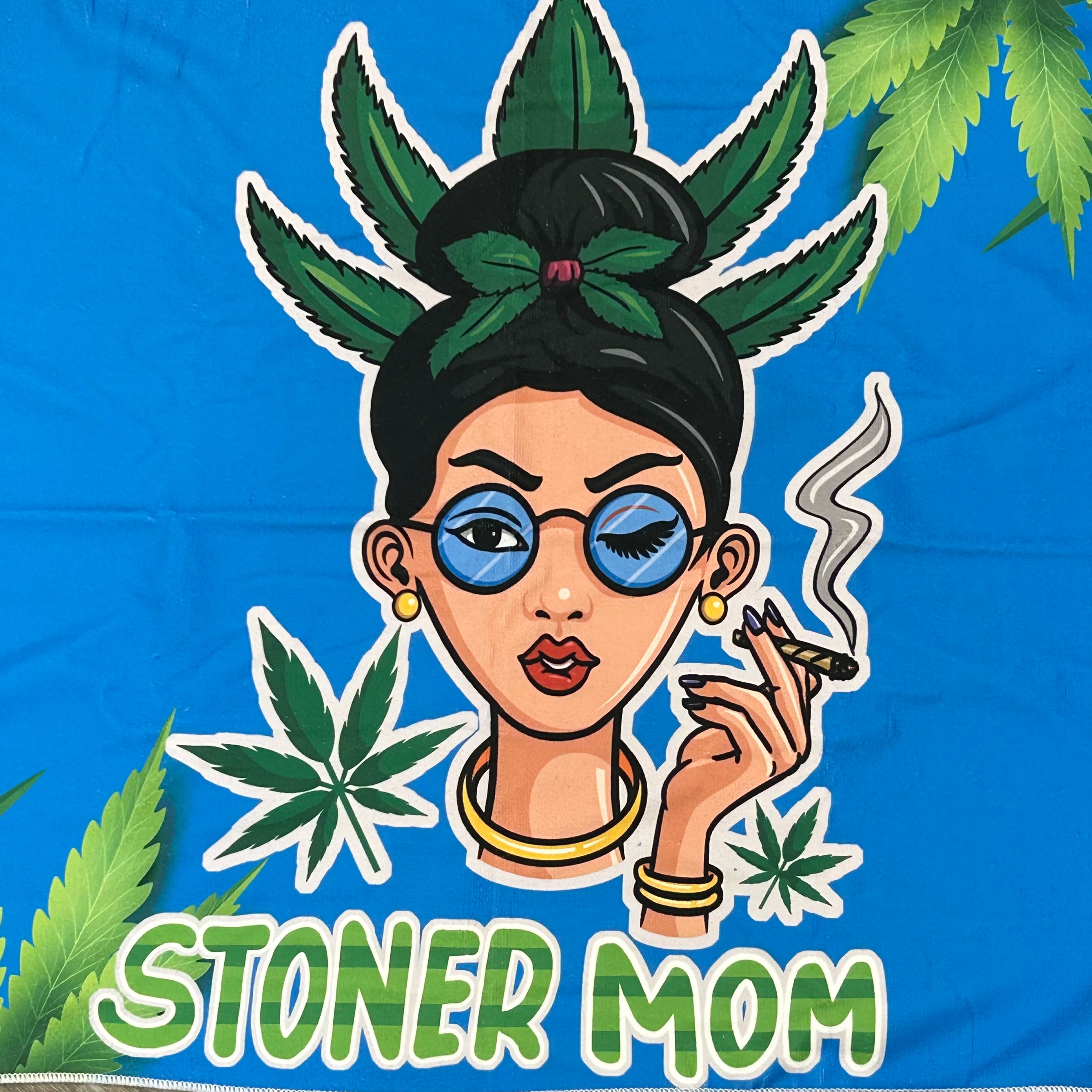 Stoner Mom Beach Towel-hotRAGS.com