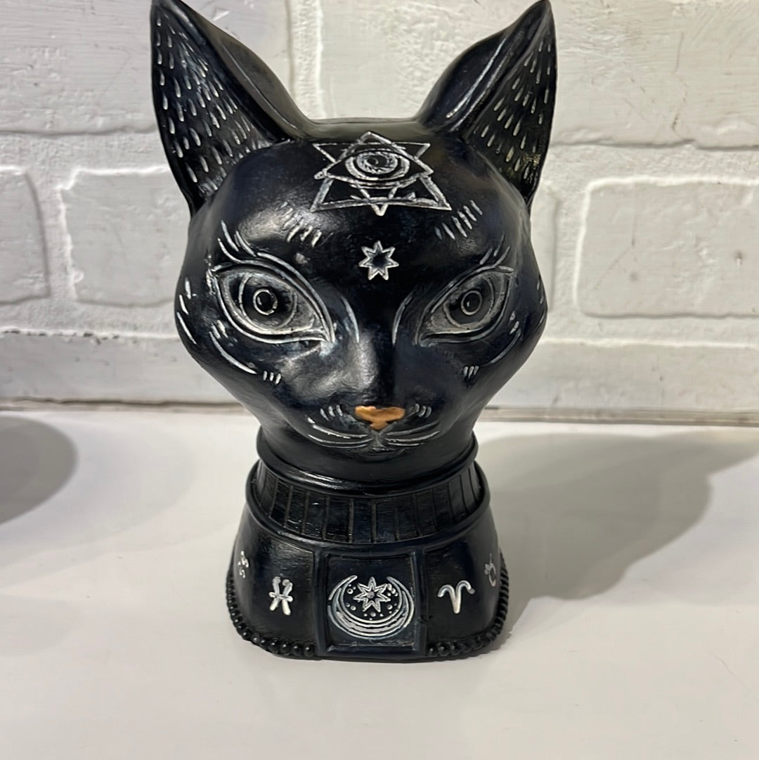 Statue Black Cat Head-hotRAGS.com